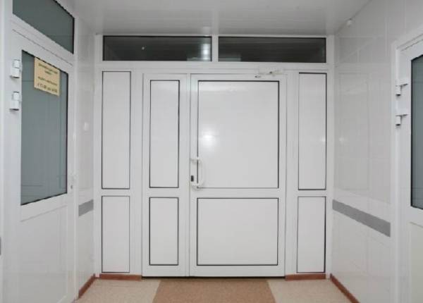 Входная пластиковая дверь в офис в Жуковском