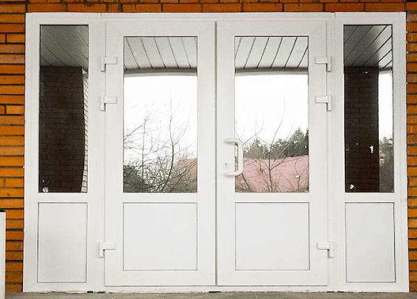 Входная дверь ПВХ в торговый центр в Жуковском