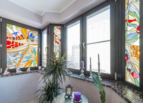 Витражи на балконе в Жуковском